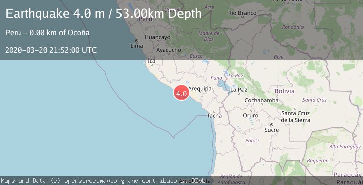 Map of NEAR COAST OF SOUTHERN PERU