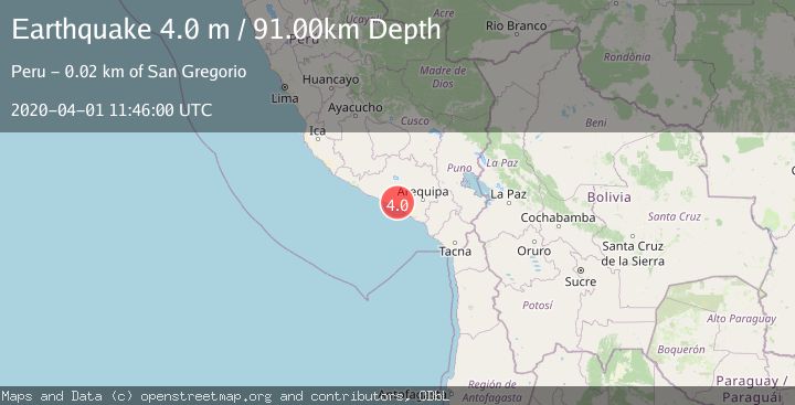 Map of NEAR COAST OF SOUTHERN PERU