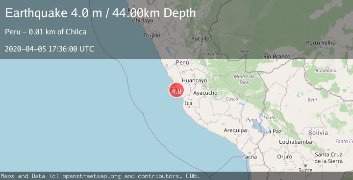 Map of NEAR COAST OF CENTRAL PERU