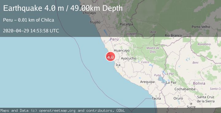 Map of NEAR COAST OF CENTRAL PERU