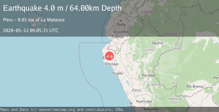 Map of NEAR COAST OF NORTHERN PERU