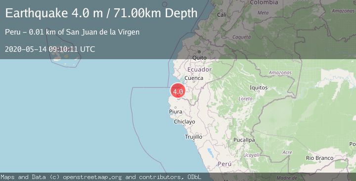 Map of PERU-ECUADOR BORDER REGION