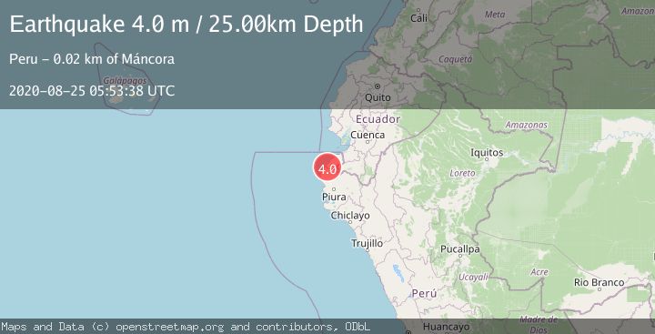 Map of PERU-ECUADOR BORDER REGION