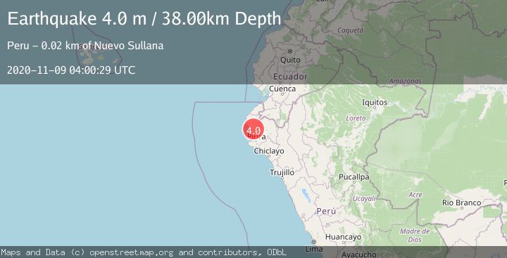 Map of NEAR COAST OF NORTHERN PERU