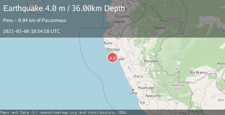 Map of NEAR COAST OF NORTHERN PERU