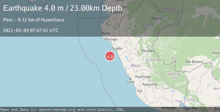Map of NEAR COAST OF NORTHERN PERU
