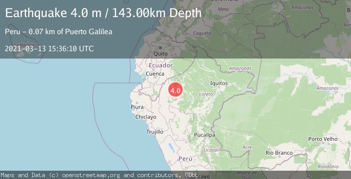 Map of PERU-ECUADOR BORDER REGION