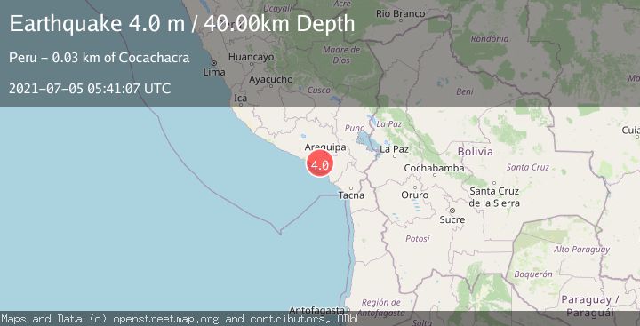 Map of SOUTHERN PERU