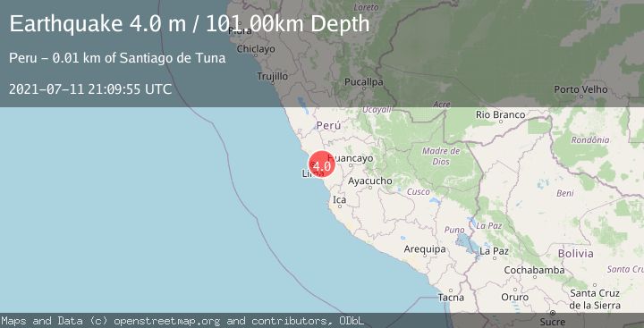 Map of NEAR COAST OF CENTRAL PERU