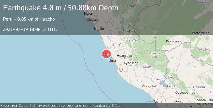 Map of NEAR COAST OF CENTRAL PERU