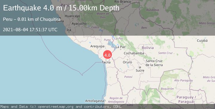 Map of SOUTHERN PERU