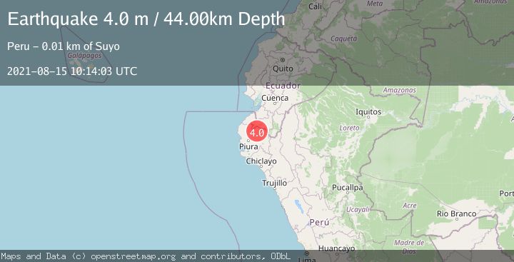 Map of PERU-ECUADOR BORDER REGION