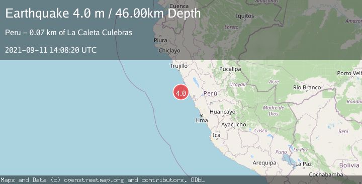 Map of NEAR COAST OF CENTRAL PERU