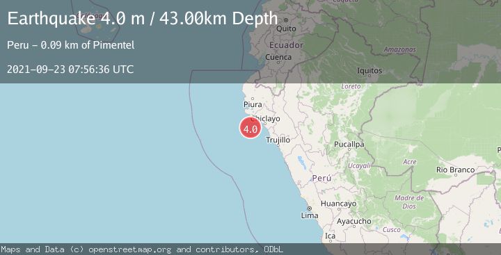 Map of OFF COAST OF NORTHERN PERU