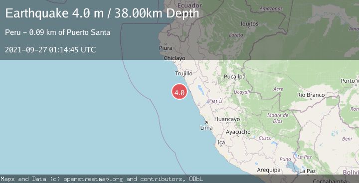 Map of OFF COAST OF NORTHERN PERU