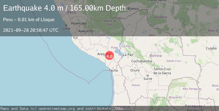 Map of SOUTHERN PERU