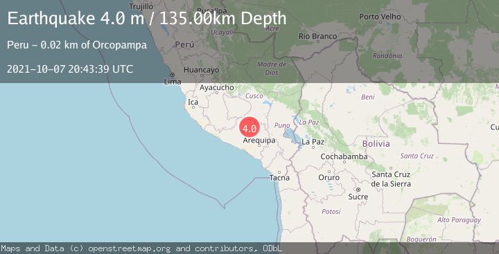 Map of SOUTHERN PERU