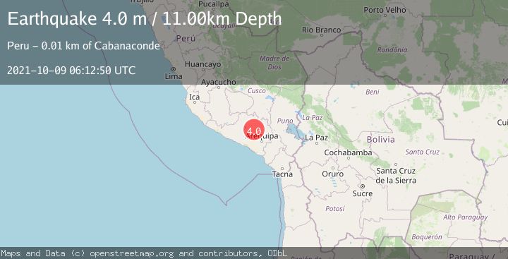 Map of SOUTHERN PERU