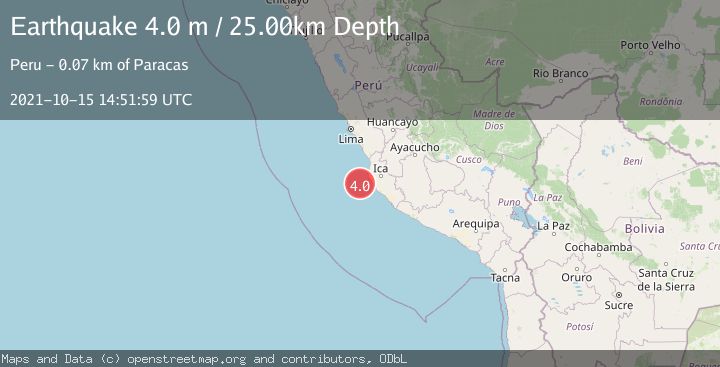 Map of NEAR COAST OF CENTRAL PERU