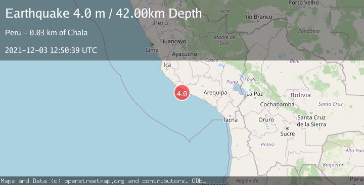Map of NEAR COAST OF SOUTHERN PERU