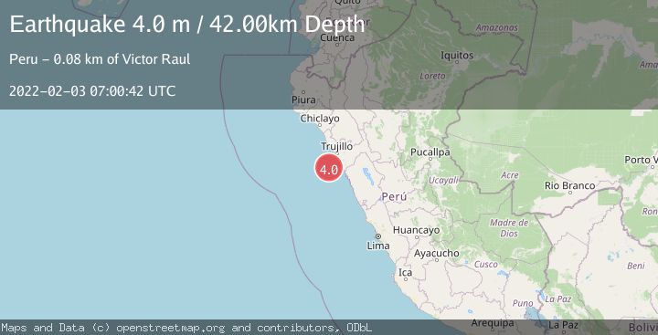 Map of NEAR COAST OF NORTHERN PERU