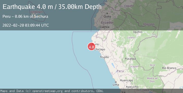 Map of NEAR COAST OF NORTHERN PERU