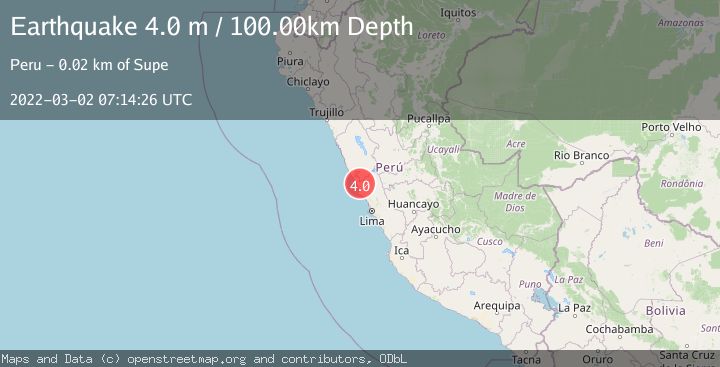 Map of NEAR COAST OF CENTRAL PERU