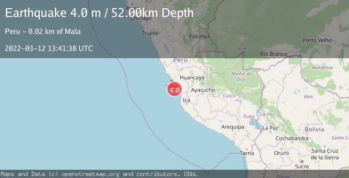 Map of NEAR COAST OF CENTRAL PERU
