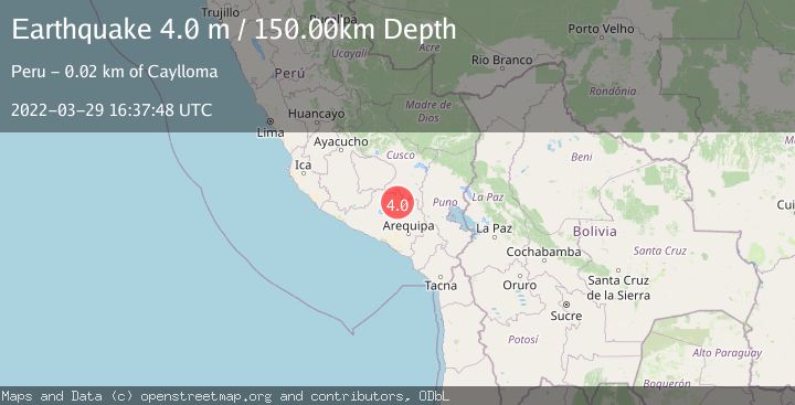 Map of SOUTHERN PERU
