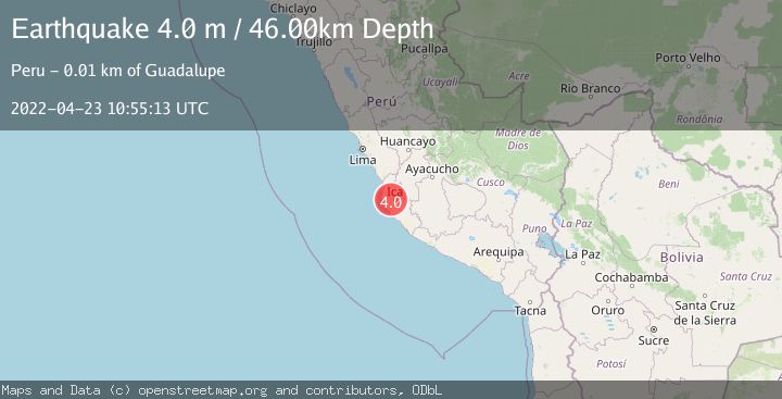 Map of NEAR COAST OF CENTRAL PERU