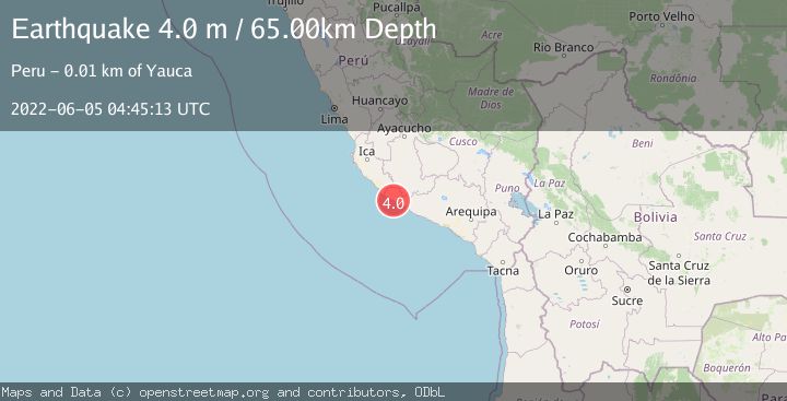 Map of NEAR COAST OF SOUTHERN PERU