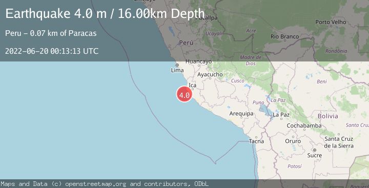 Map of NEAR COAST OF CENTRAL PERU
