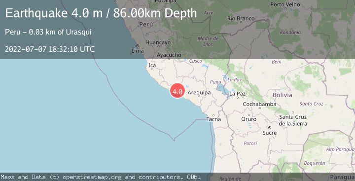 Map of SOUTHERN PERU