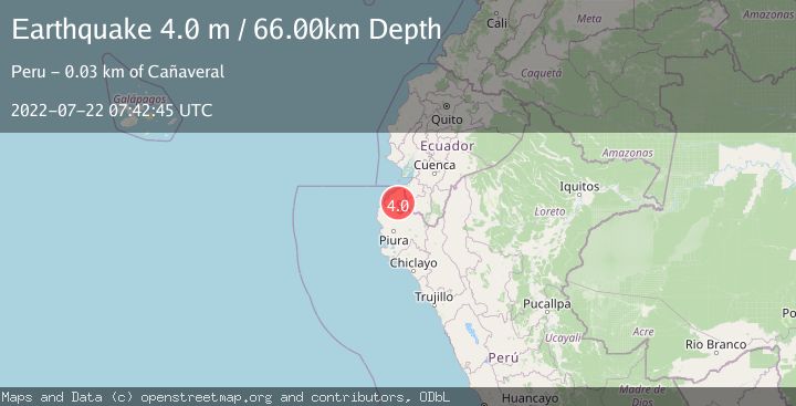 Map of PERU-ECUADOR BORDER REGION