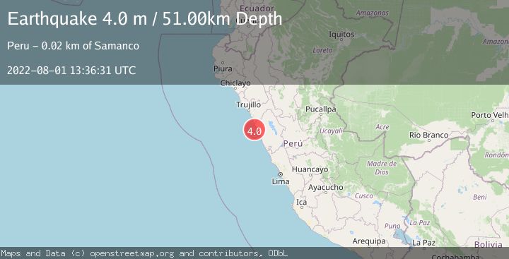 Map of NEAR COAST OF NORTHERN PERU