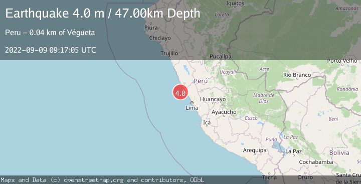 Map of OFF COAST OF CENTRAL PERU