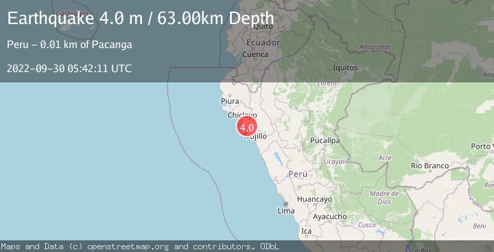 Map of NEAR COAST OF NORTHERN PERU