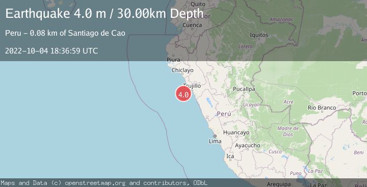 Map of NEAR COAST OF NORTHERN PERU