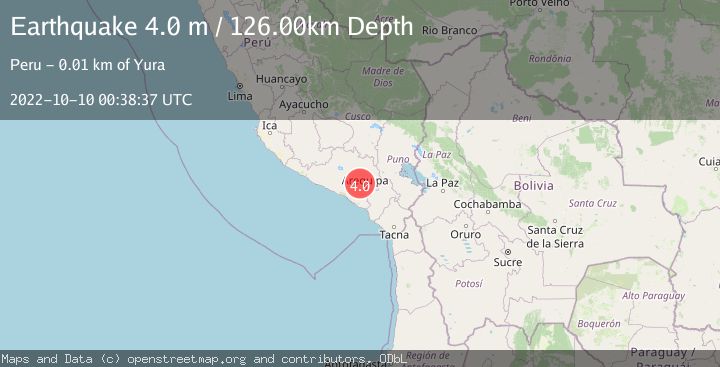 Map of SOUTHERN PERU