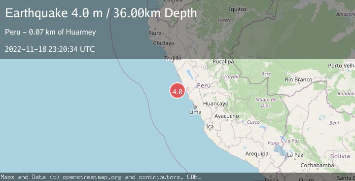 Map of NEAR COAST OF CENTRAL PERU