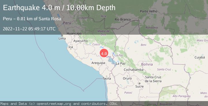 Map of SOUTHERN PERU
