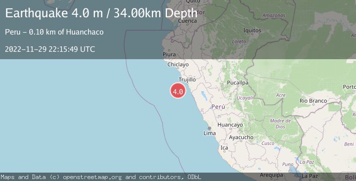 Map of NEAR COAST OF NORTHERN PERU