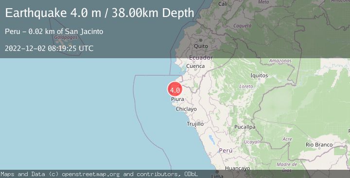 Map of PERU-ECUADOR BORDER REGION