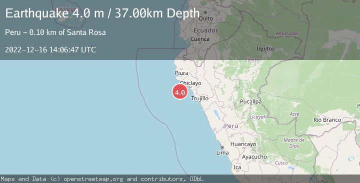 Map of OFF COAST OF NORTHERN PERU