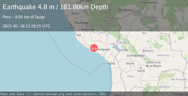 Map of SOUTHERN PERU