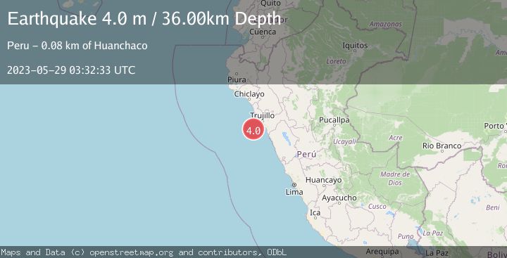 Map of NEAR COAST OF NORTHERN PERU