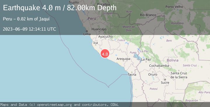 Map of NEAR COAST OF SOUTHERN PERU