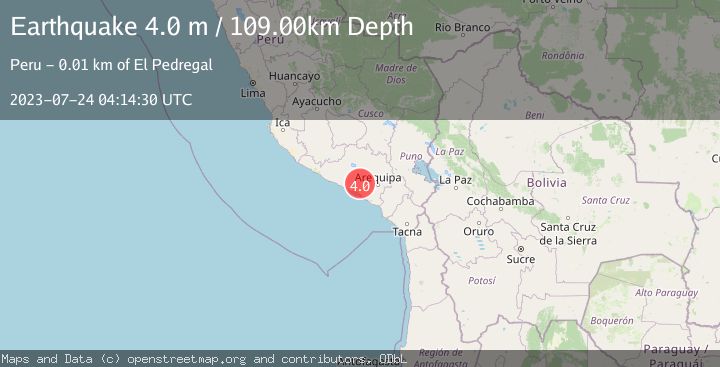 Map of NEAR COAST OF SOUTHERN PERU