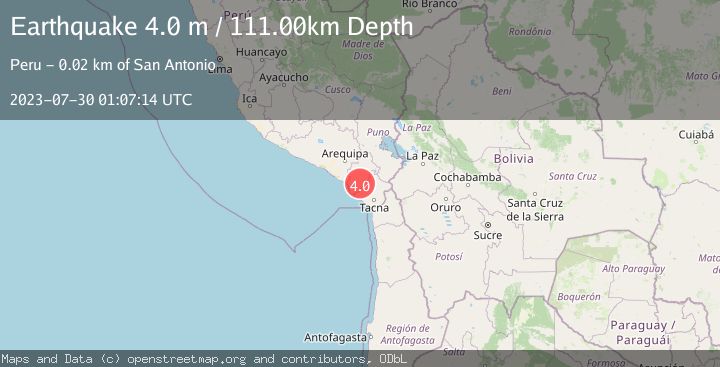 Map of SOUTHERN PERU