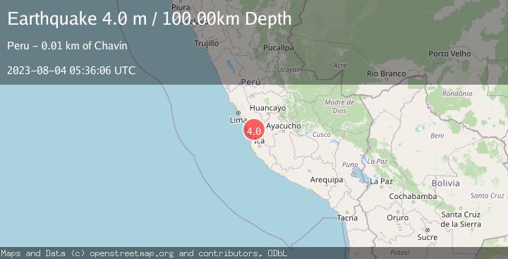Map of NEAR COAST OF CENTRAL PERU